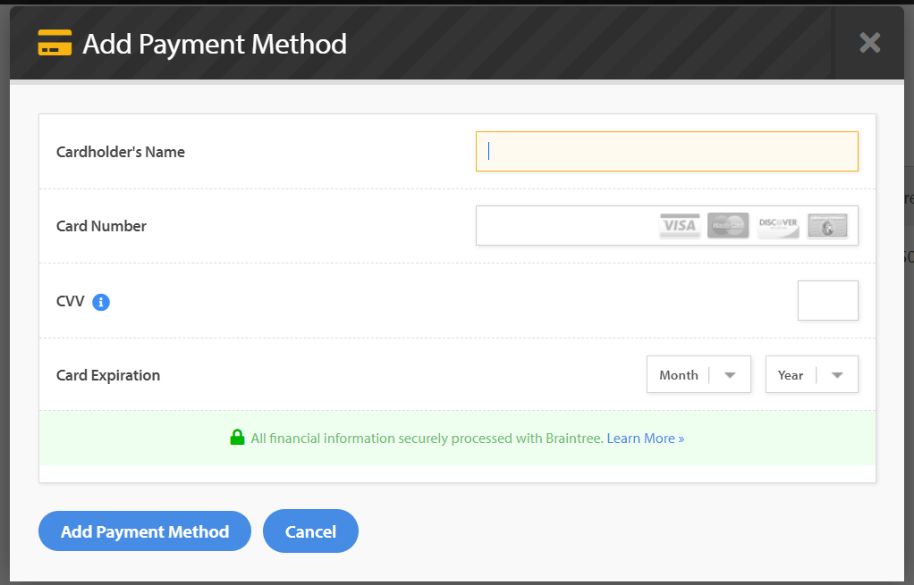 Add Payment Buttons –  Support